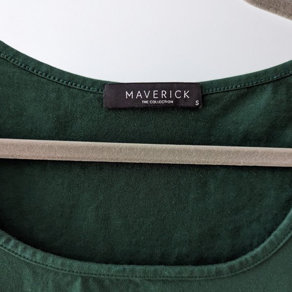 Scoop Neck Bodysuit - Forest Green - Size Medium - Picture 2 of 3